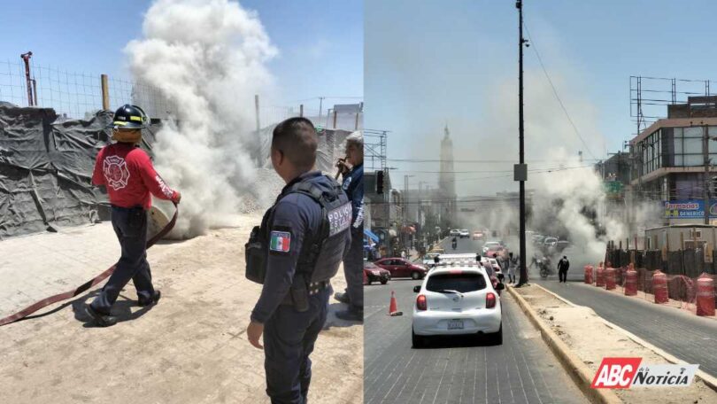 Atiende Gobierno de Nayarit reporte de incendio en alcantarillas en la zona centro de Tepic
