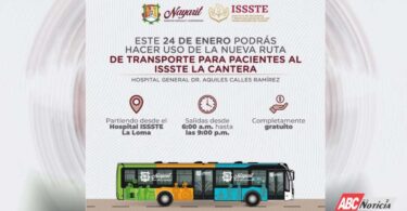 Cumple Miguel Ángel Navarro, pone transporte gratuito para pacientes y familiares del ISSSTE