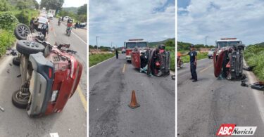 Atienden Bomberos de Nayarit un hecho de tránsito en la carretera Federal 200