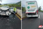 Auxilian Bomberos de Nayarit choque vehicular múltiple en la autopista Tepic - Guadalajara