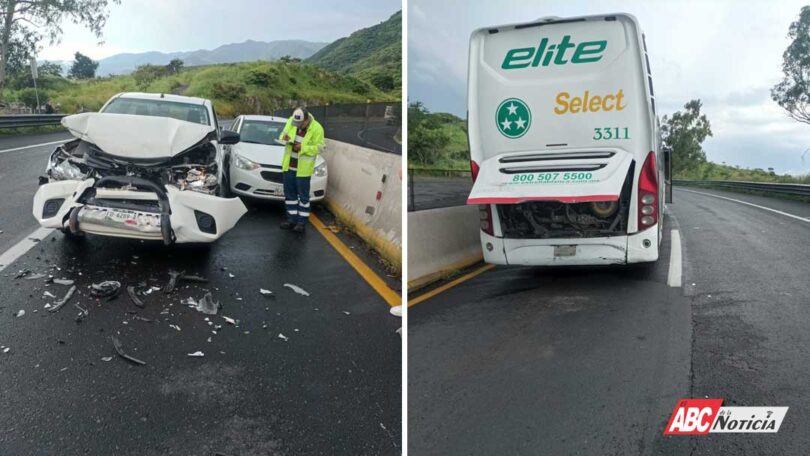 Auxilian Bomberos de Nayarit choque vehicular múltiple en la autopista Tepic - Guadalajara
