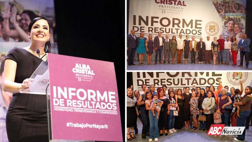 Rinde Alba Cristal, Presidenta del Congreso, su Informe de Resultados