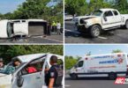 Volcadura en la autopista Tepic-Mazatlán deja a pareja lesionada