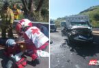 Atienden Bomberos de Nayarit un hecho de tránsito en la autopista Tepic - Guadalajara