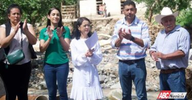 La alcaldesa de Compostela arranco obras y evaluó daños causados por el Huracán Lidia
