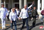 Estuvo acompañado por su esposa, autoridades civiles, militares y entusiastas ciudadanos