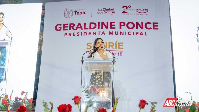 Presenta Geraldine resultados históricos para Tepic en su Segundo Informe