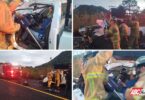 Rescatan Bomberos de Nayarit a una persona tras accidente de tránsito en la carretera libre Tequepexpan