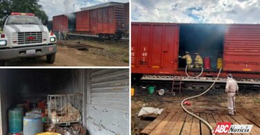 Sofocan Bomberos de Nayarit el incendio de un vagón de tren en Ixtlán de Río