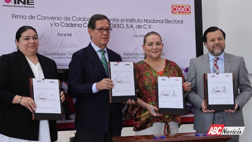 Firma INE convenio con FEMSA y OXXO para impulsar la participación informada en Proceso Electoral 2023-2024