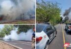 Atiende SSPC incendio vehicular en Bahía de Banderas