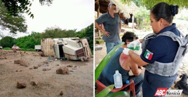 Atiende SSPC a masculino tras hecho de tránsito en la carretera Federal 200