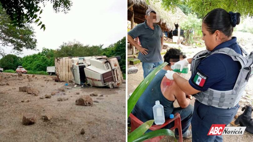 Atiende SSPC a masculino tras hecho de tránsito en la carretera Federal 200