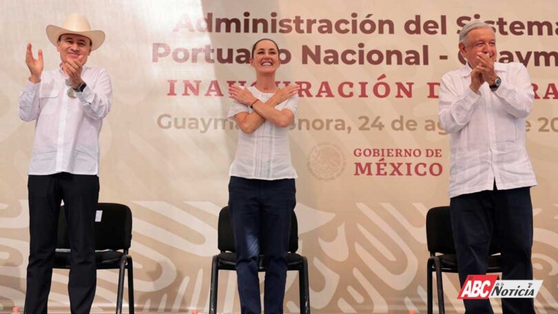 Continuidad de la 4T significa seguir con el fortalecimiento del Puerto de Guaymas, del Plan Sonora, la construcción de carreteras y de los trenes de pasajeros: Claudia Sheinbaum