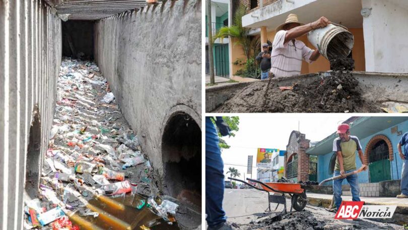 Gobierno de Tepic da mantenimiento continuo a canales y rejillas