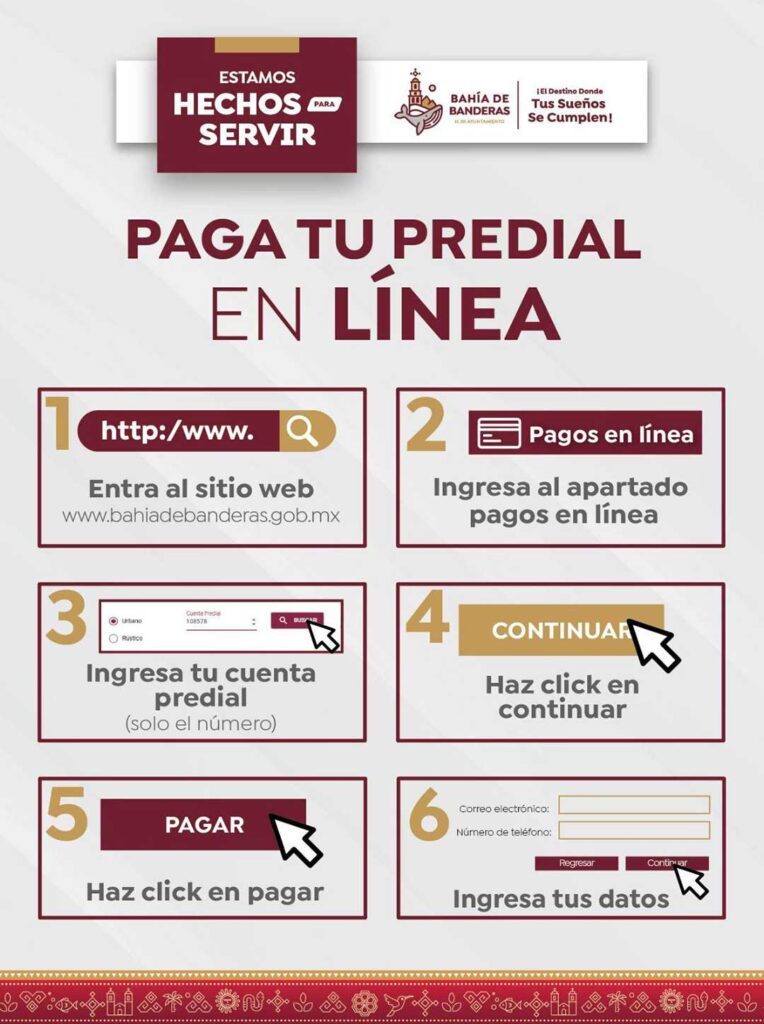 No hagas filas: Paga tu predial en minutos en línea o en módulos alternos en Bahía de Banderas