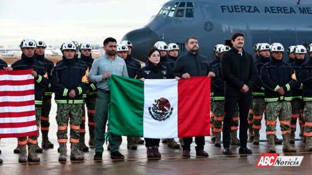 Salió rumbo a California equipo mexicano de ayuda humanitaria para apoyar en el combate a los incendios forestales en esa entidad