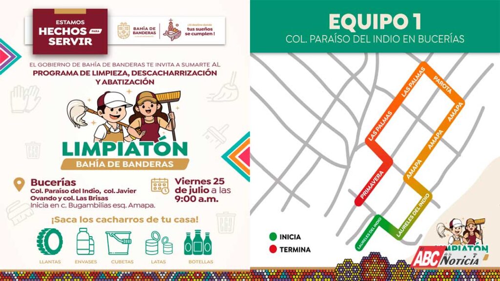 Continúa el “Limpiatón” en Bahía de Banderas, ahora es el turno de Bucerías