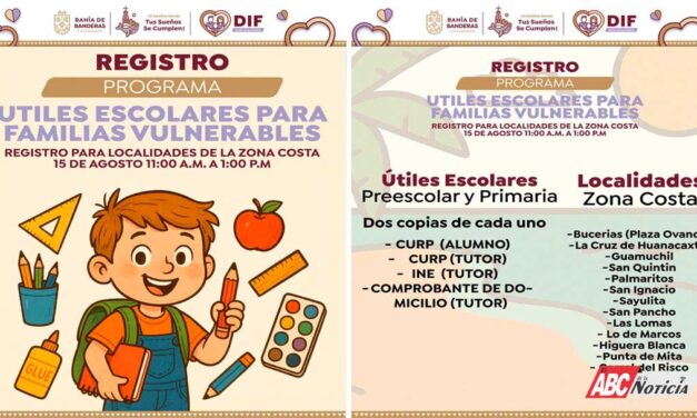 Héctor Santana y Margui Zúñiga impulsan programa de útiles escolares para la niñez de la Zona Costa