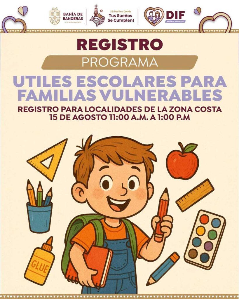 Héctor Santana y Margui Zúñiga impulsan programa de útiles escolares para la niñez de la Zona Costa