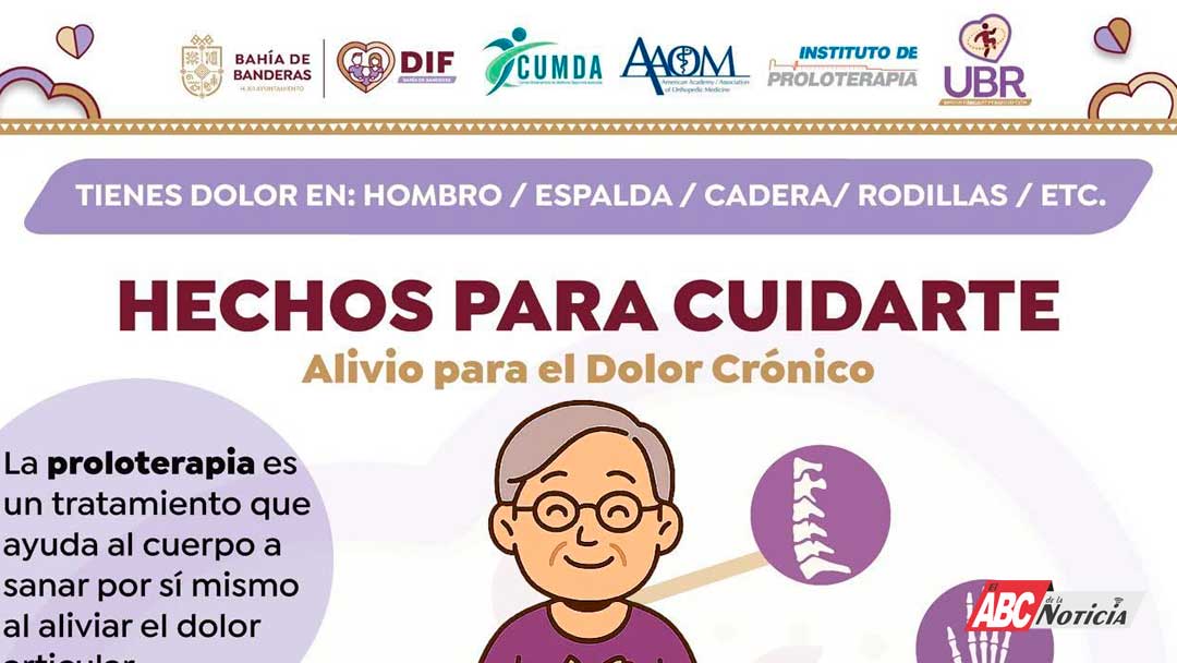 Bahía de Banderas ofrece campaña gratuita de proloterapia para personas con dolor crónico