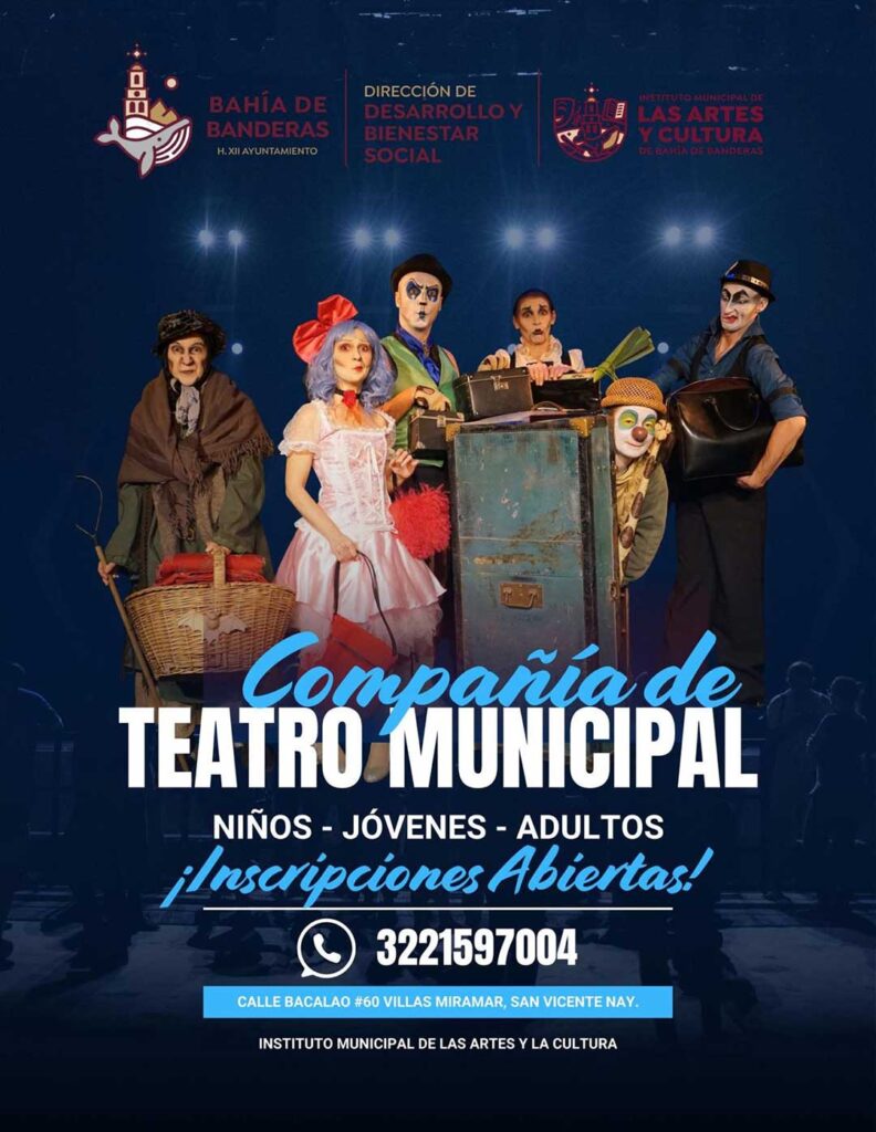 Inscripciones abiertas para la Compañía de Teatro Municipal de Bahía de Banderas