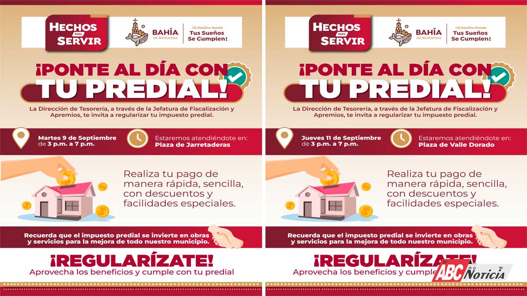 Jornada de regularización del predial llegará a Jarretaderas y Valle Dorado