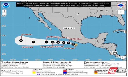 Protección Civil de Bahía de Banderas emite aviso sobre la Tormenta Tropical Narda