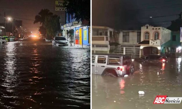 Tormenta provoca caos vial e inundaciones en Tepic