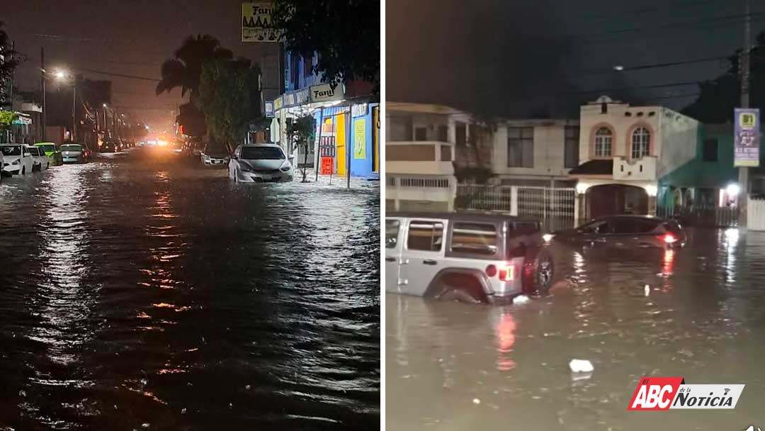 Tormenta provoca caos vial e inundaciones en Tepic