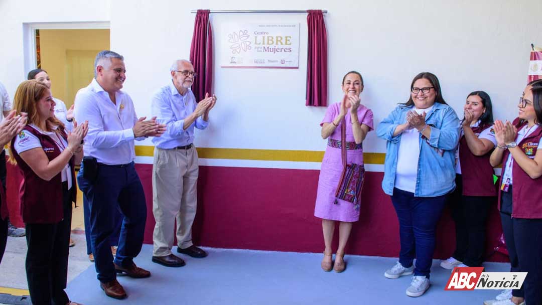 Claudia Sheinbaum y Miguel Ángel Navarro inauguran Centro LIBRE para las Mujeres en Ixtlán del Río