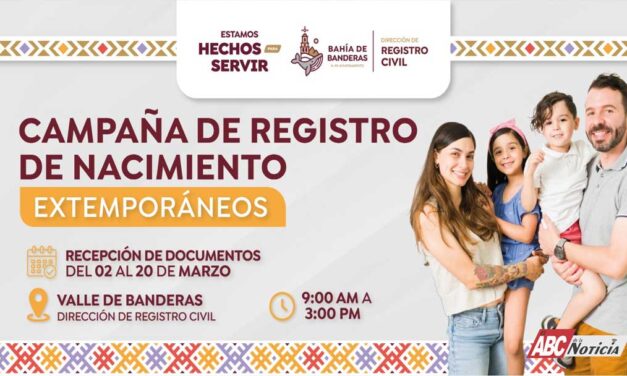 Continúa la campaña de registro de nacimiento extemporáneo