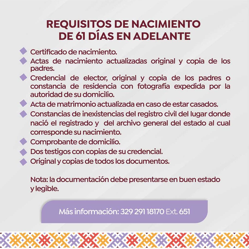 Continúa la campaña de registro de nacimiento extemporáneo