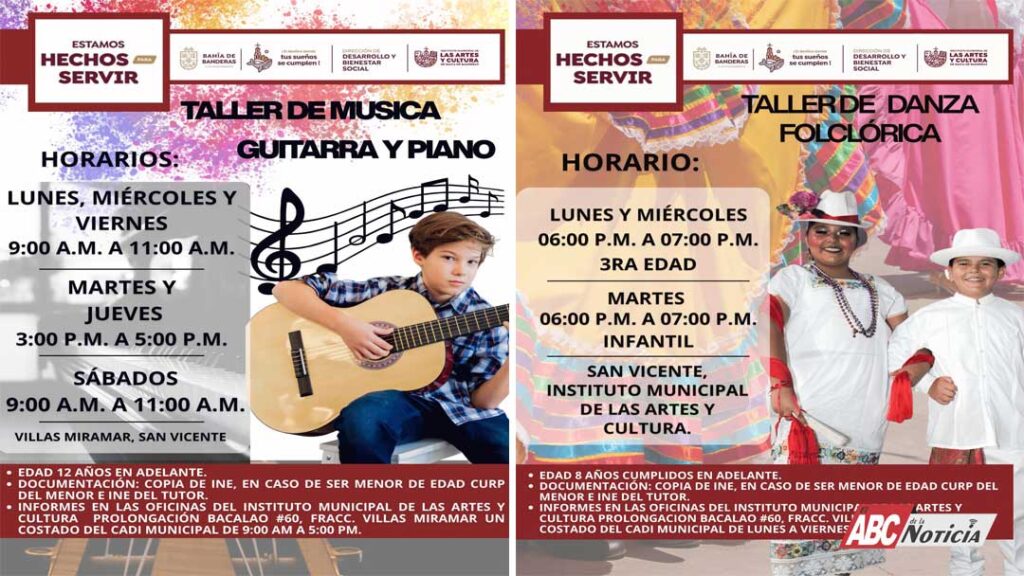 El Gobierno Municipal de Bahía de Banderas impulsa talleres culturales para todas las edades