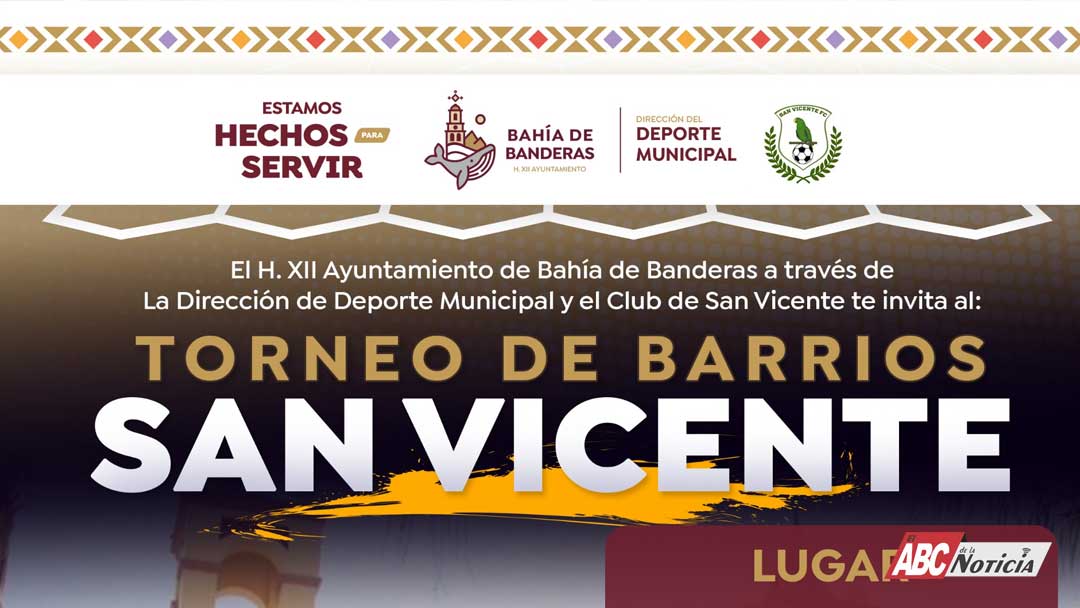Gobierno de Bahía de Banderas invita a participar en el Torneo de Barrios en San Vicente