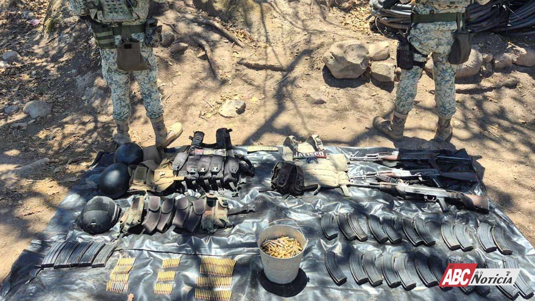 Ejército Mexicano aseguró armamento en el municipio de la Yesca