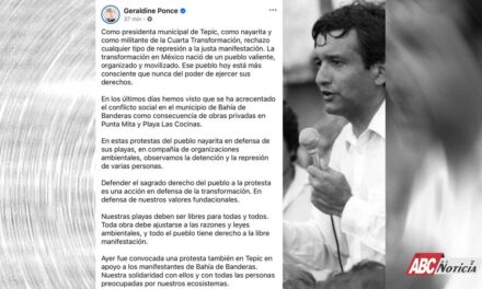 Geraldine Ponce rechaza represión en playas de Bahía de Banderas