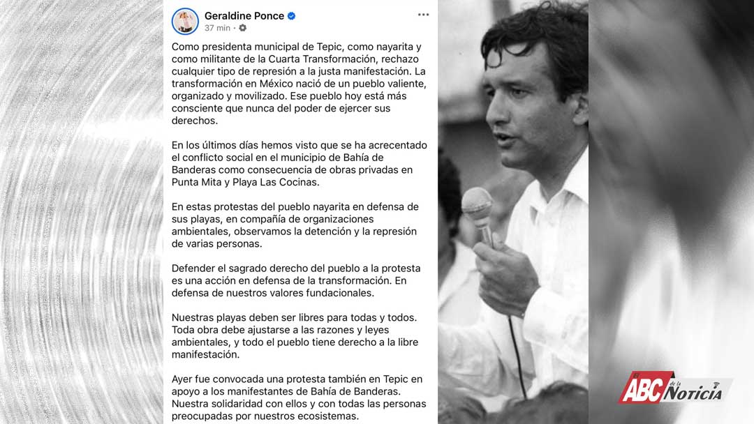 Geraldine Ponce rechaza represión en playas de Bahía de Banderas