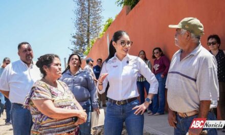 Geraldine Ponce supervisa trabajos y atiende demandas ciudadanas en la colonia Francisco Villa
