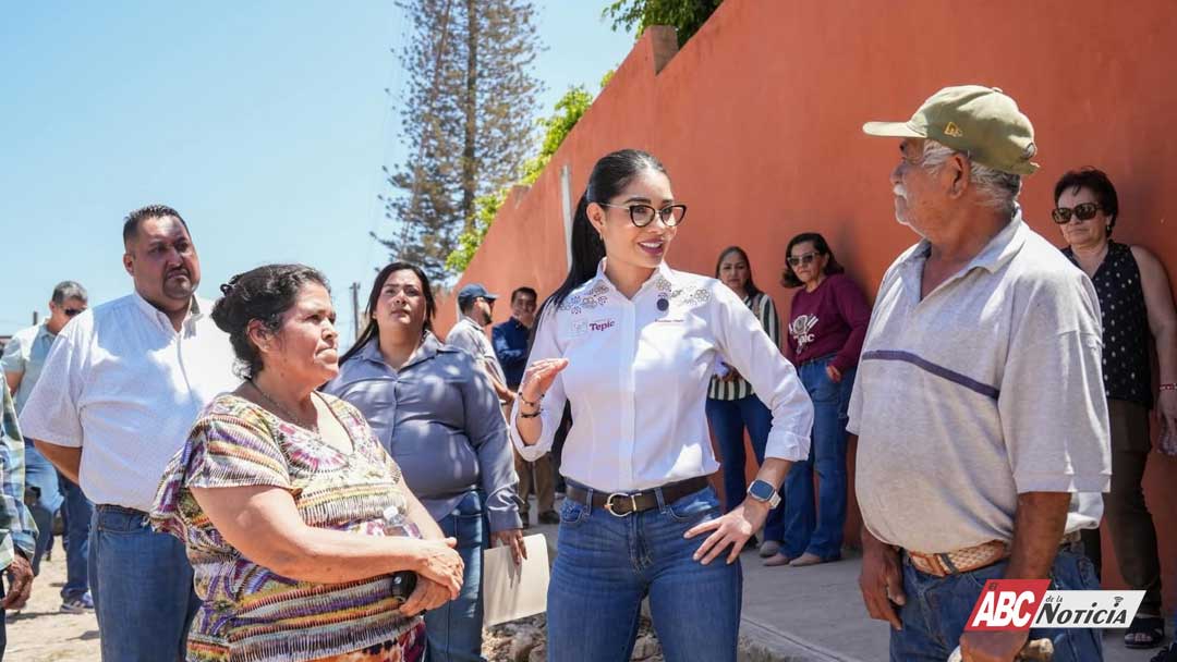 Geraldine Ponce supervisa trabajos y atiende demandas ciudadanas en la colonia Francisco Villa