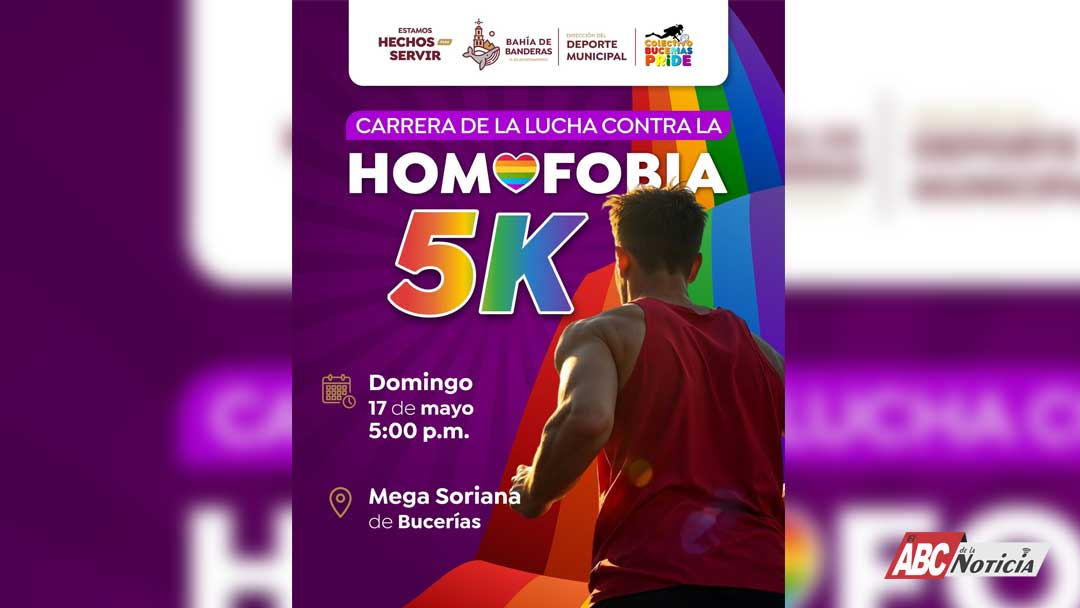 Convoca Gobierno de Bahía de Banderas a la Carrera 5K contra la Homofobia