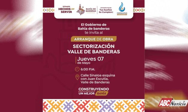 Gobierno municipal invita al arranque de obra de sectorización en Valle de Banderas
