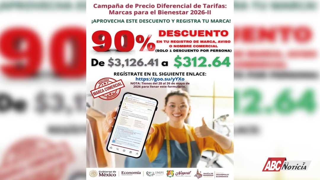 Impulsa Gobierno Municipal registro de marca con 90% de descuento para emprendedores de Bahía de Banderas