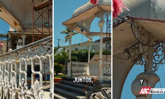 Inicia remodelación del kiosco en la plaza pública de San Juan de Abajo