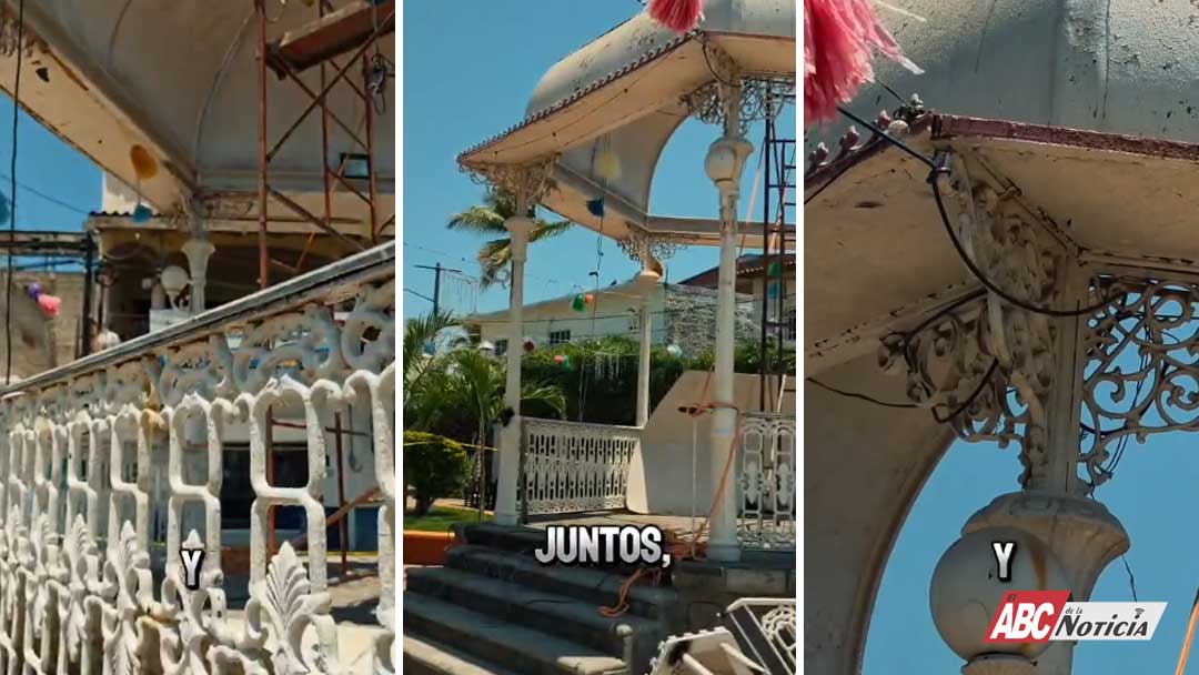 Inicia remodelación del kiosco en la plaza pública de San Juan de Abajo