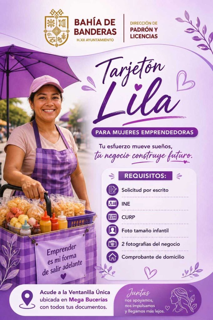 Mujeres de Bahía de Banderas aún pueden acceder al "Tarjetón Lila" sin costo
