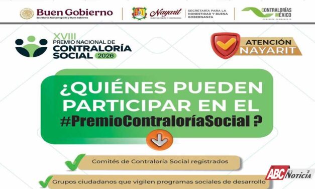 La Secretaría para la Honestidad y Buena Gobernanza invita a participar en la XVIII Edición del Premio Nacional de Contraloría Social 2026