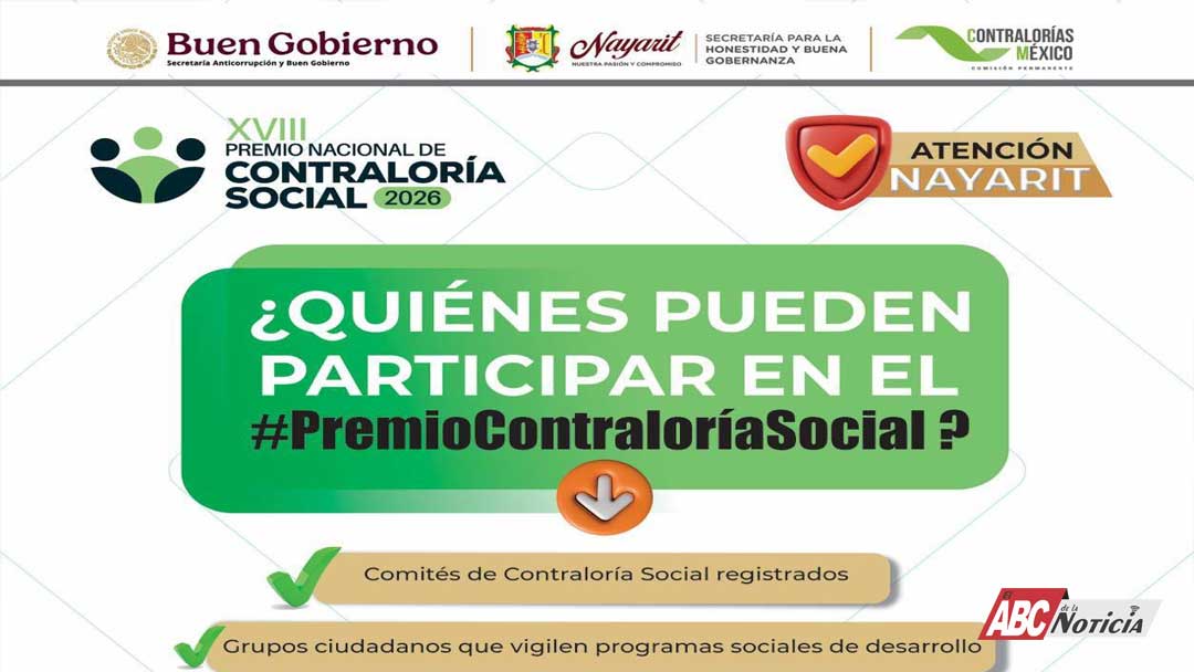 La Secretaría para la Honestidad y Buena Gobernanza invita a participar en la XVIII Edición del Premio Nacional de Contraloría Social 2026