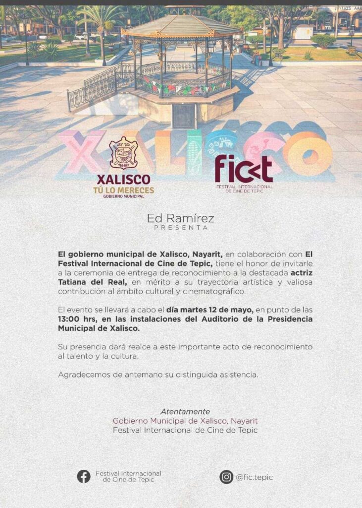 Xalisco rendirá homenaje a la actriz Tatiana del Real por su trayectoria artística
