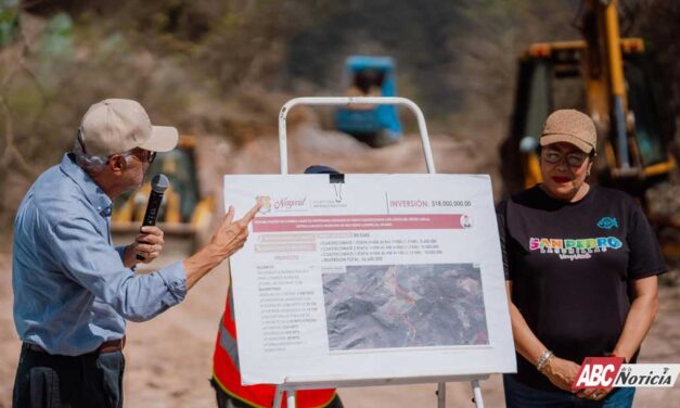 Miguel Ángel Navarro y Beatriz Estrada fortalecen la conectividad carretera en San Pedro Lagunillas
